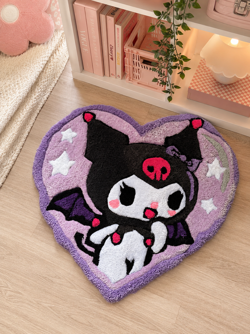 Kawaii Cat Heart Rug