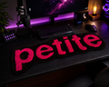 "Petite" Pink & Black Word Rug